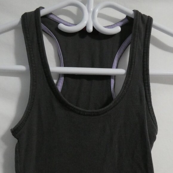 FOREVER 21 | small | Dark Grey Ribbed Sleeveless Tank Top - Picture 4 of 16